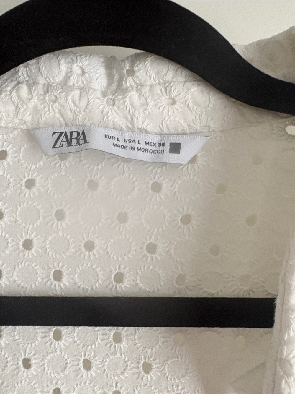 Zara White Eyelet Midi Dress